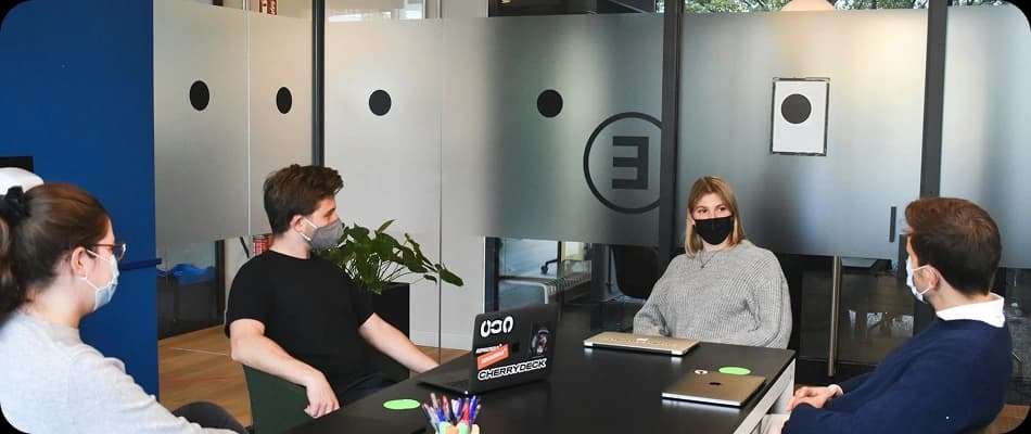 Our team in conference room